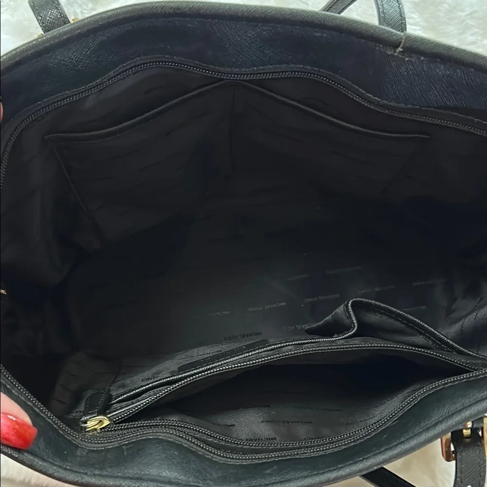 Michael Kors Black Structured Tote Bag and Wallet BUNDLE!!!!